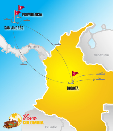 Colombia Viajes | Mapa Bogota e islas